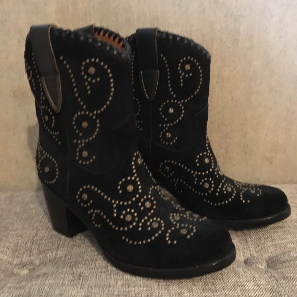 Frye Women's Black Embellished Ankle Boots